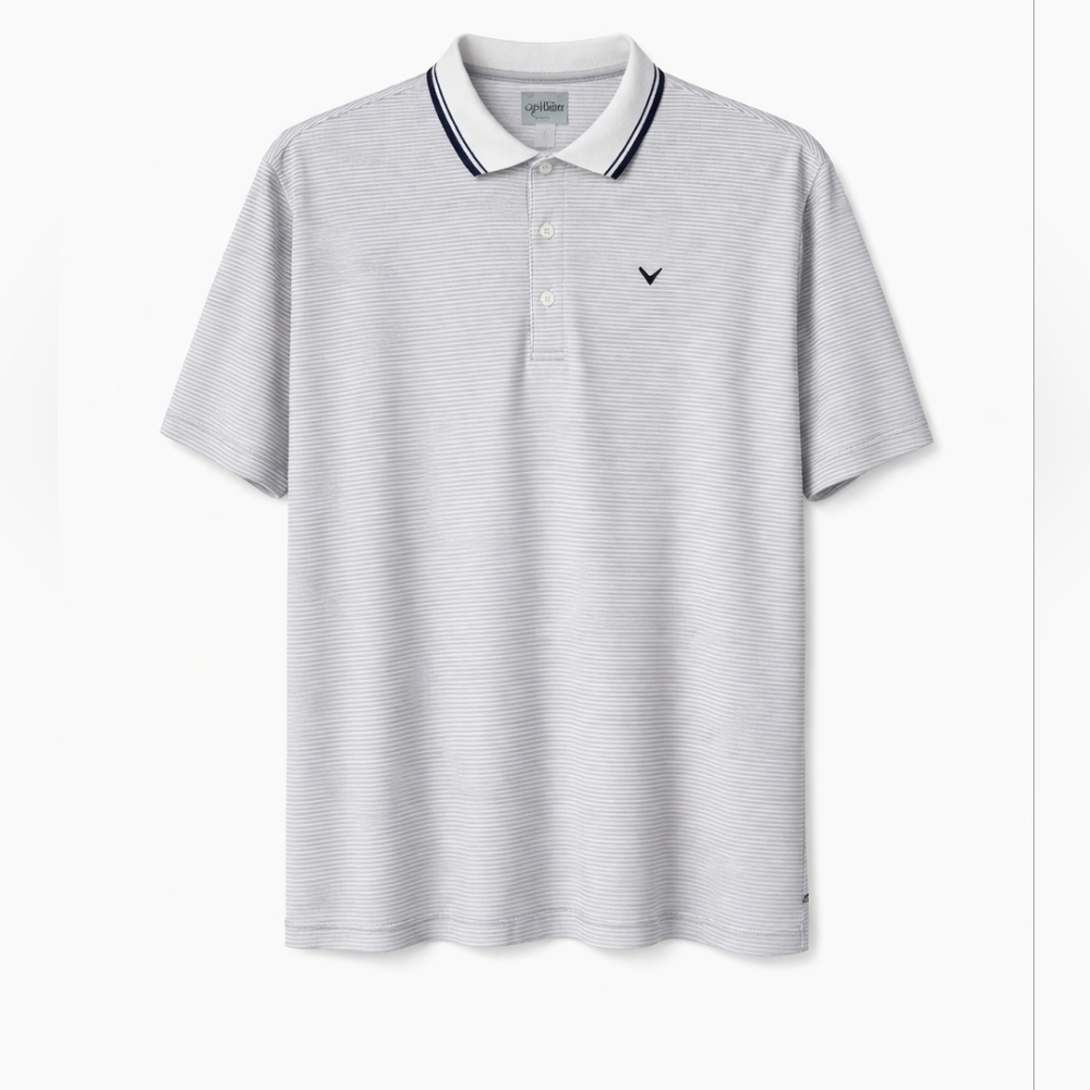 Callaway OptiPro Golf Polo Gray Stripe Men’s XL Performance